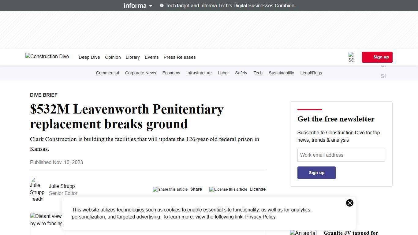 $532M Leavenworth Penitentiary replacement breaks ground | Construction Dive